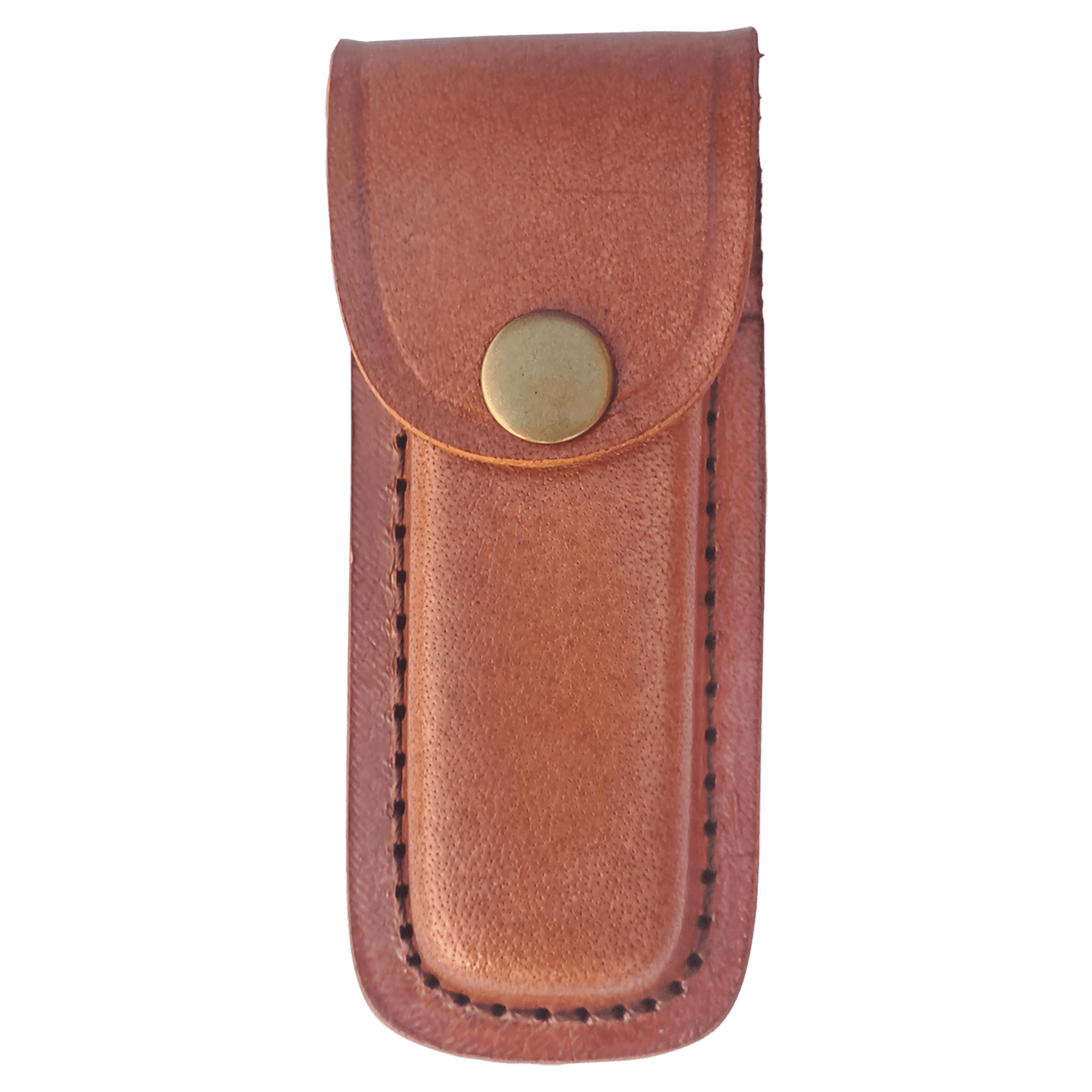 Bison River Leather Sheath with Snap Closure for Foldinig Knife up to 4" Long Closed 2
