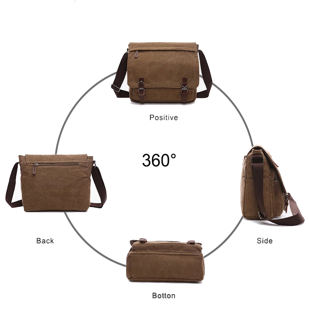 Canvas Messenger Shoulder Bag 4