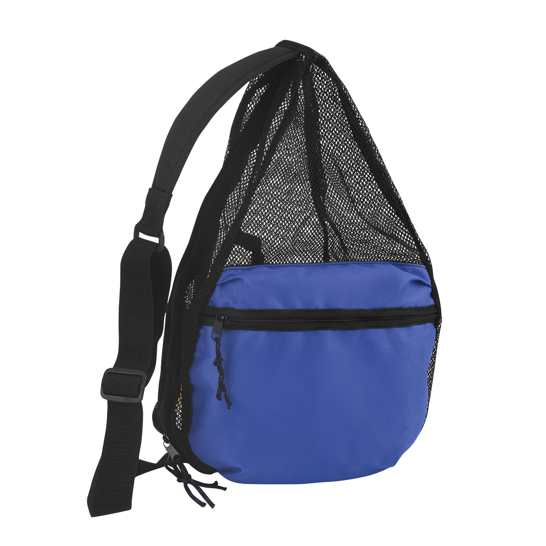 600D Polyester 2 Tone Mesh Sling Backpack 7