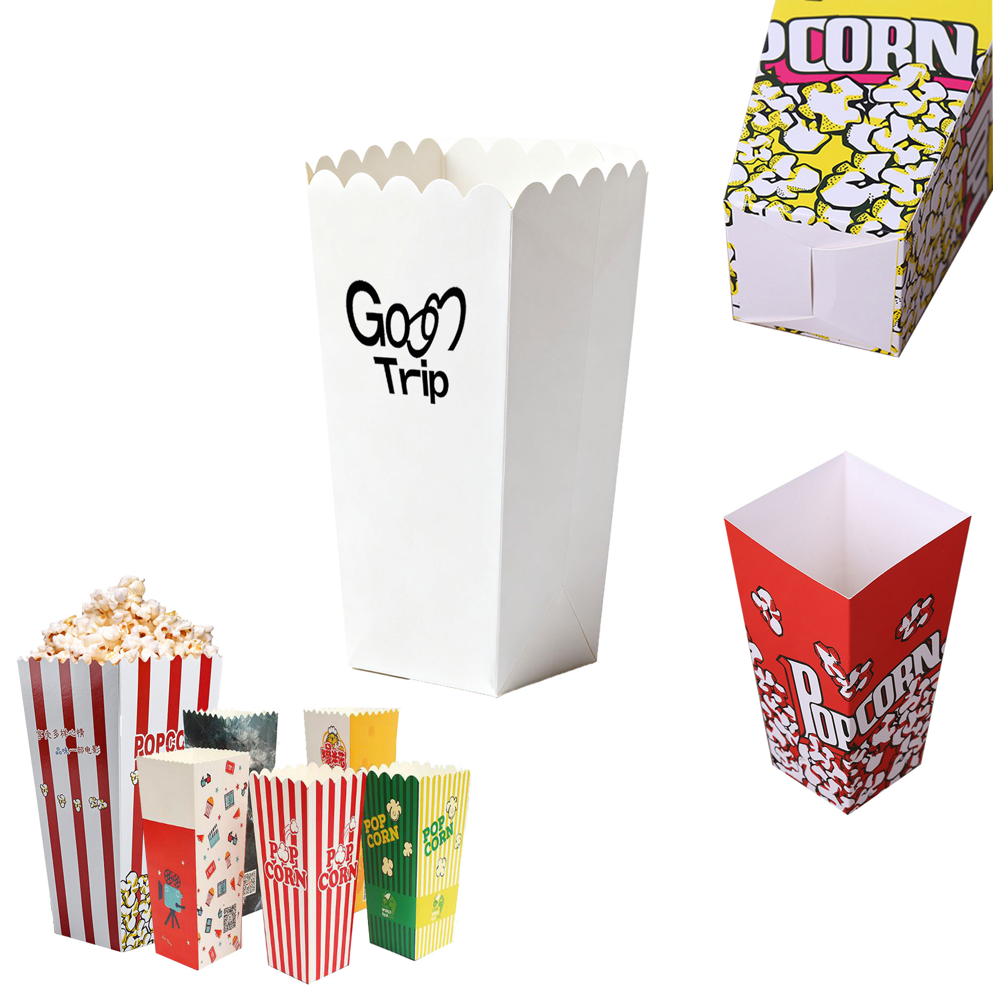 Food Grade White Card Popcorn Box 2