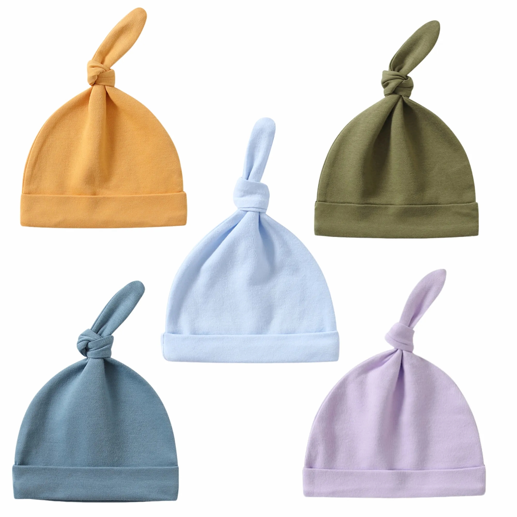 Newborn Soft Cotton Knotted Hat 5