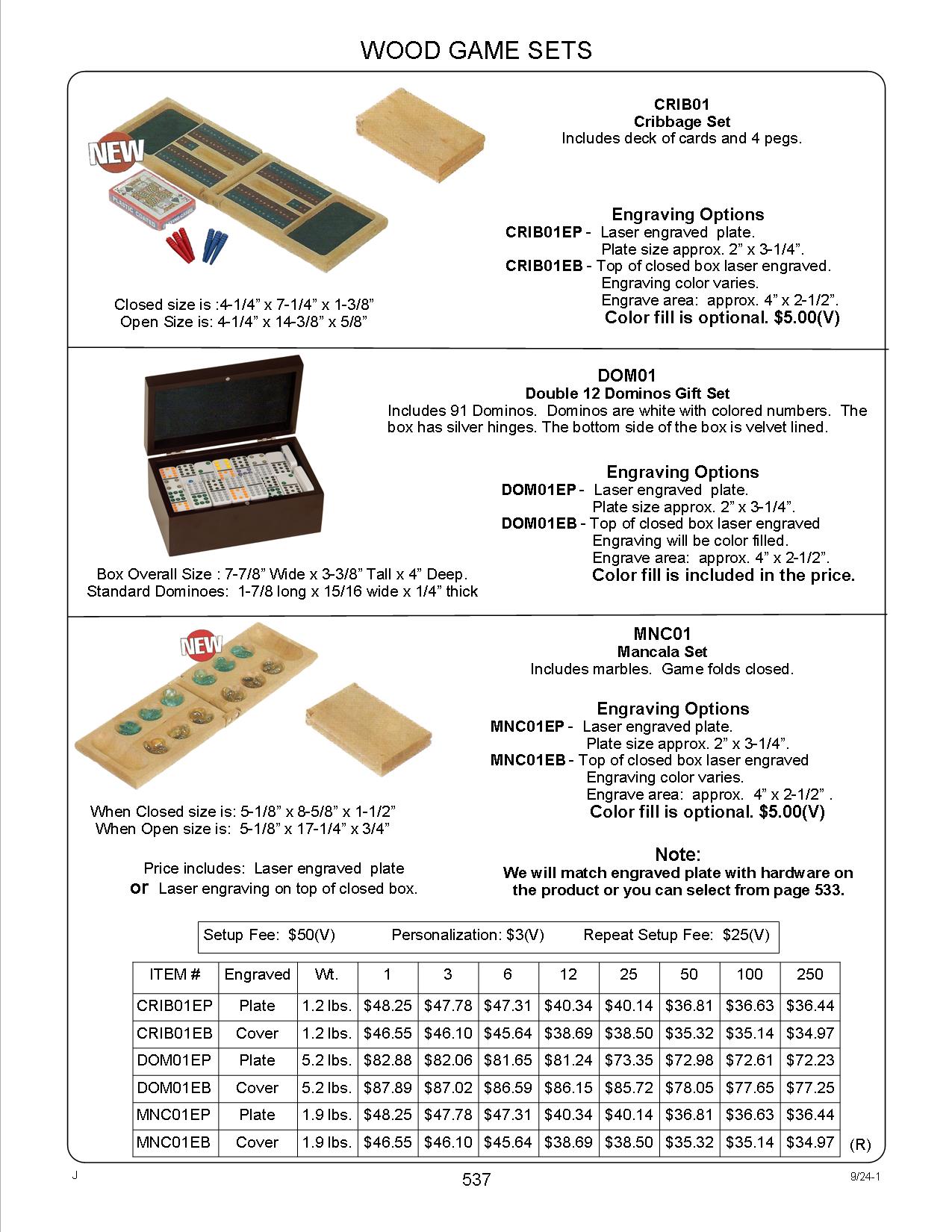 Custom Engraved Cribbage Set (engraved board) 2