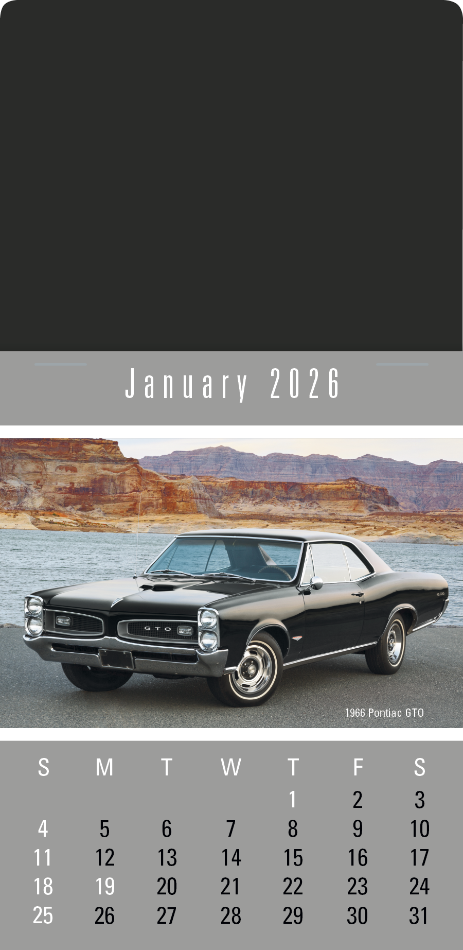 Press-N-Stick Cruisin' Cars Calendar