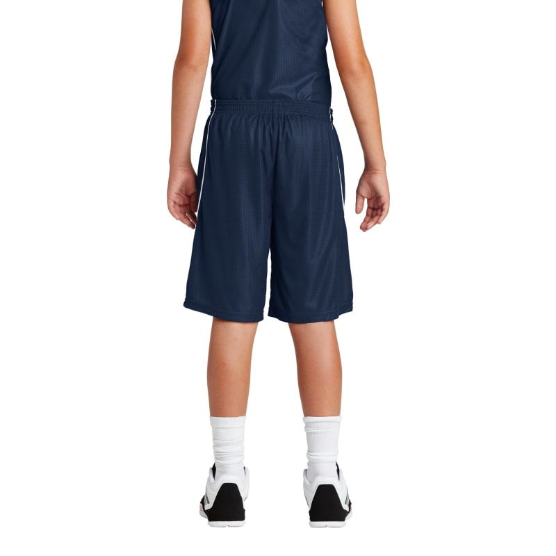 Sport-Tek Youth PosiCharge Mesh Reversible Spliced Short. 20