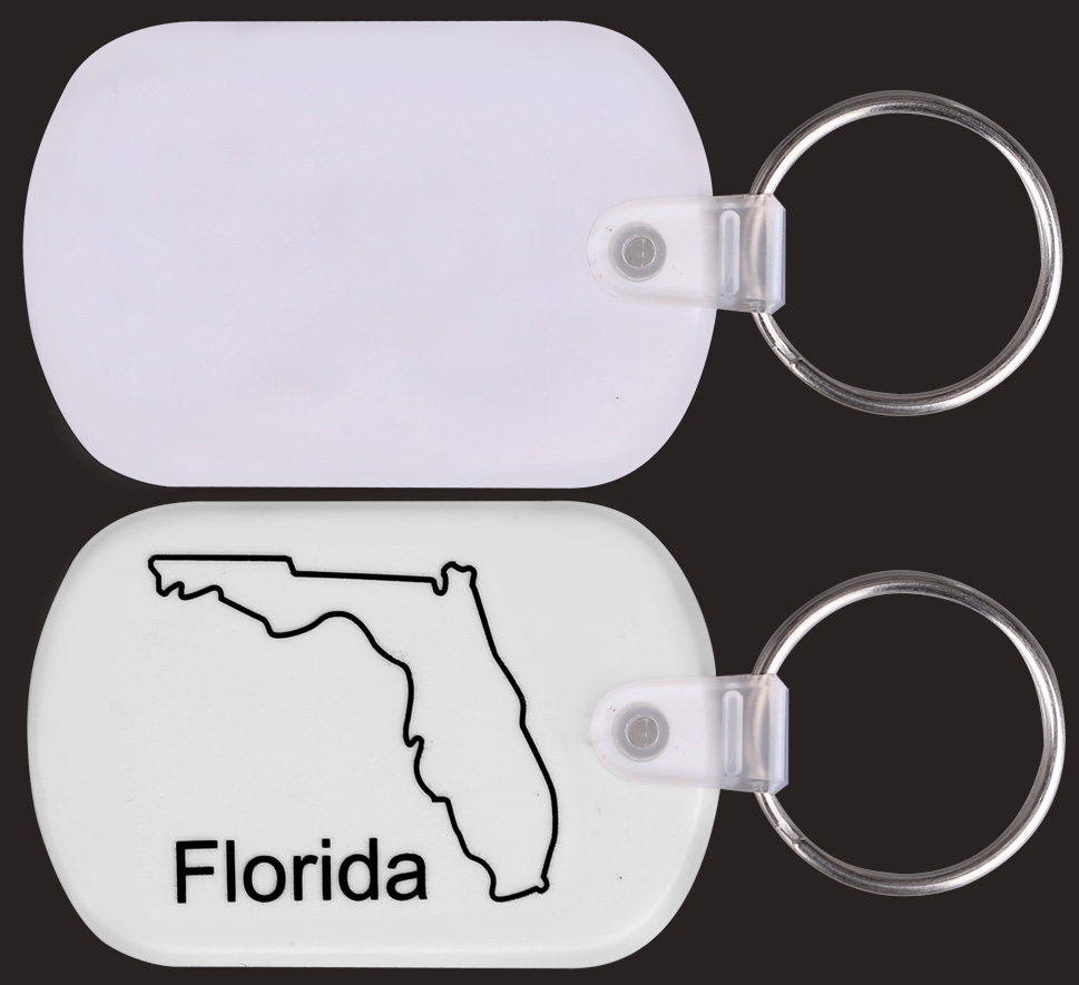Florida Map PVC Key Holder 2