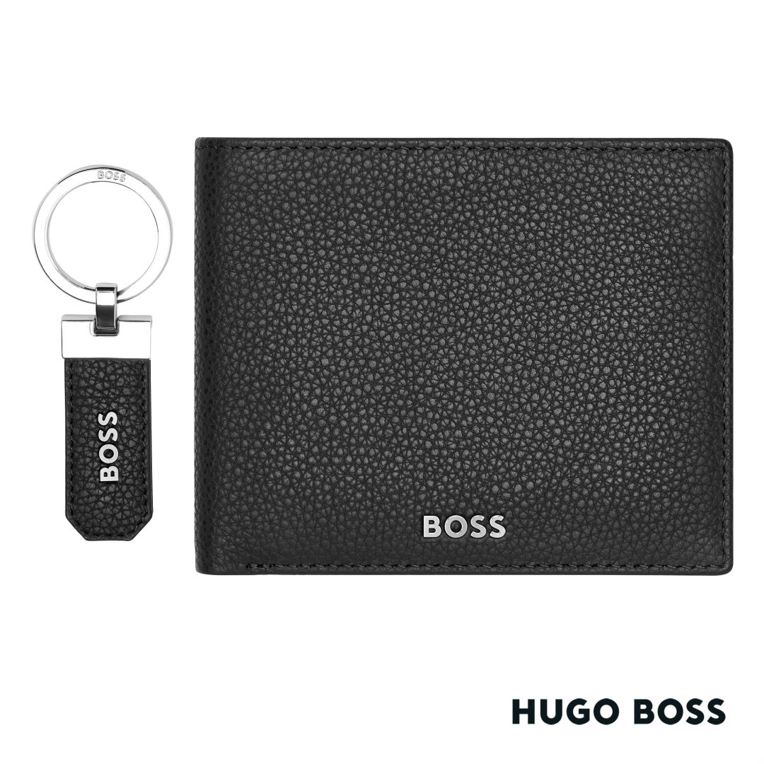 Hugo Boss® Classic Grained Key ring & Wallet Set 4