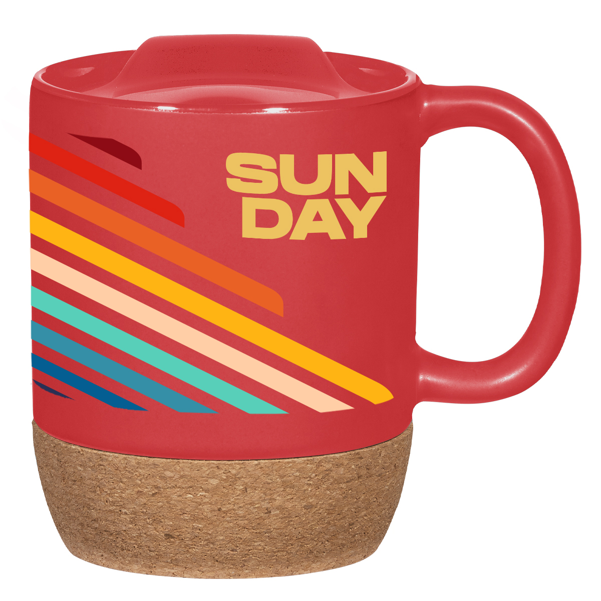 14 Oz. Full Color Cork Base Ceramic Mug 14