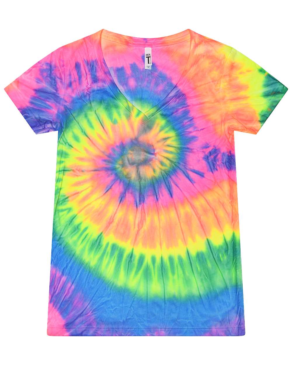 Women's Tie-Dyed V-Neck T-Shirt - 1075 9