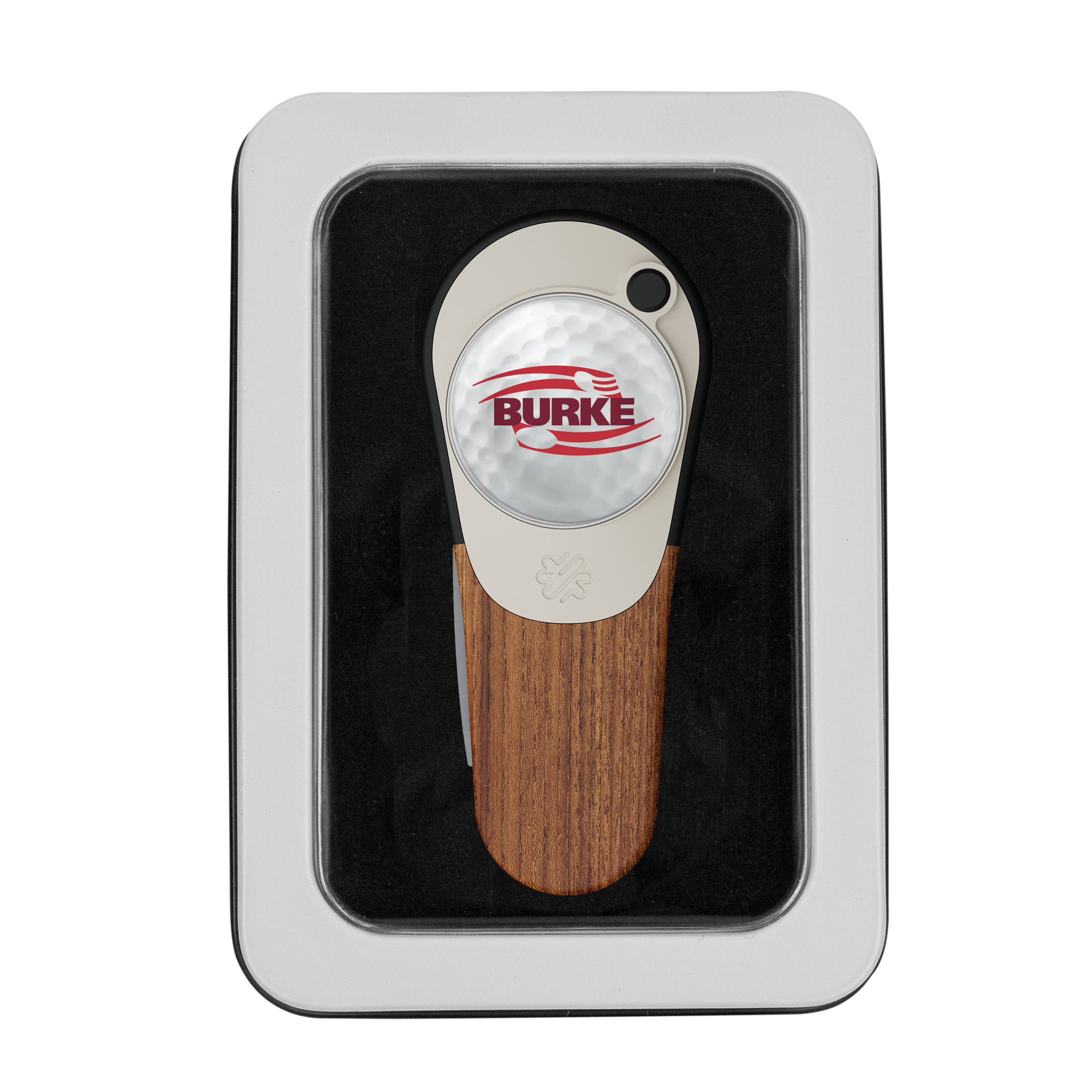 Pitchfix Woodie Golf Divot Repair Tool in Window Tin 14
