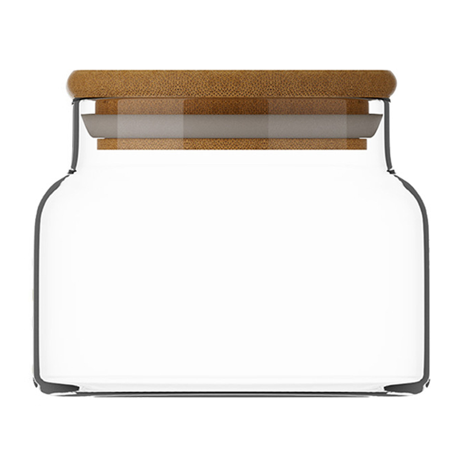 8oz Bamboo Lid Clear Glass Storage Jar 13
