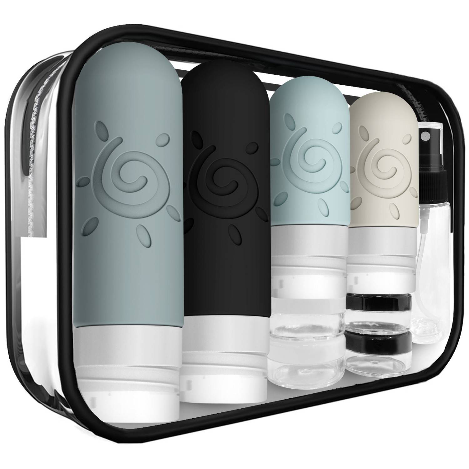 17 Pack Leakproof Silicone Travel Bottles Set 6