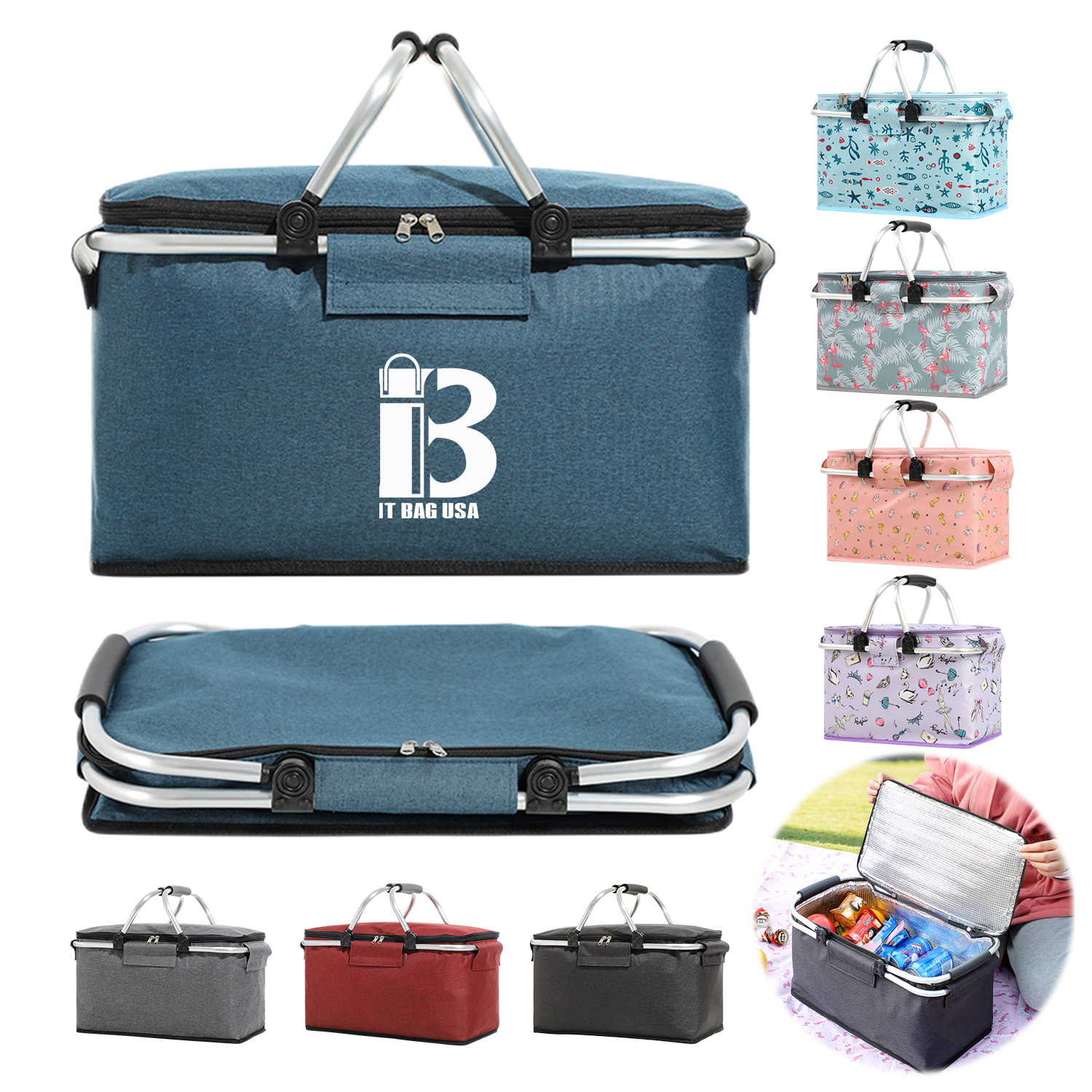 18L Foldable Insulated Picnic Basket 2