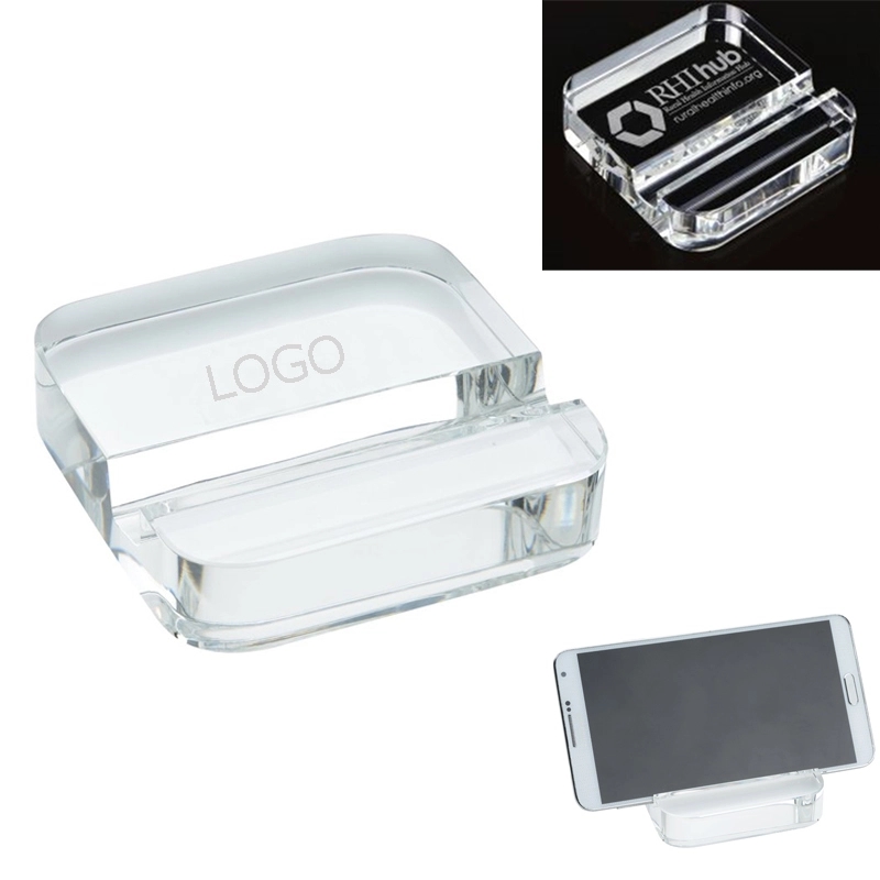 Crystal Paperweight Phone Stand - Square 2