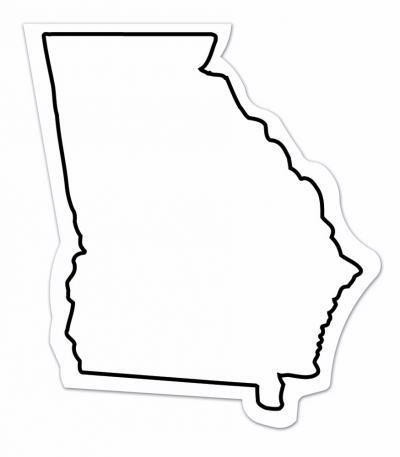 Georgia State Shape Magnet - Full Color 2