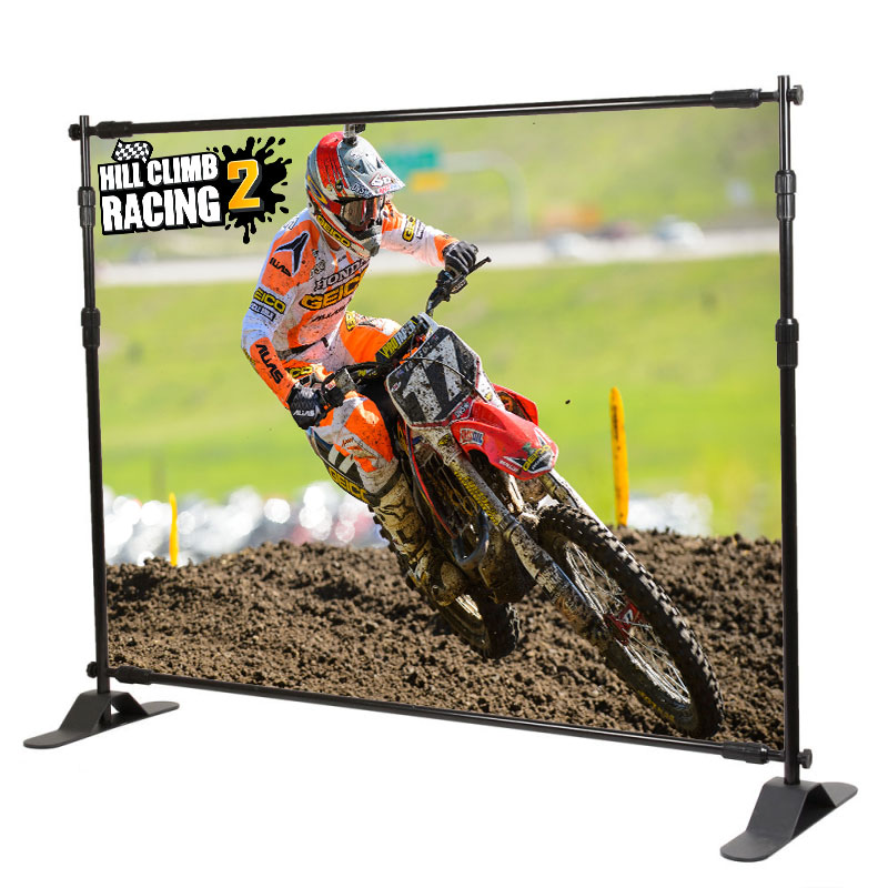 Size Me™, 60" x 72" Vinyl, Double-Sided Banner, Telescopic Backdrop Banner 1