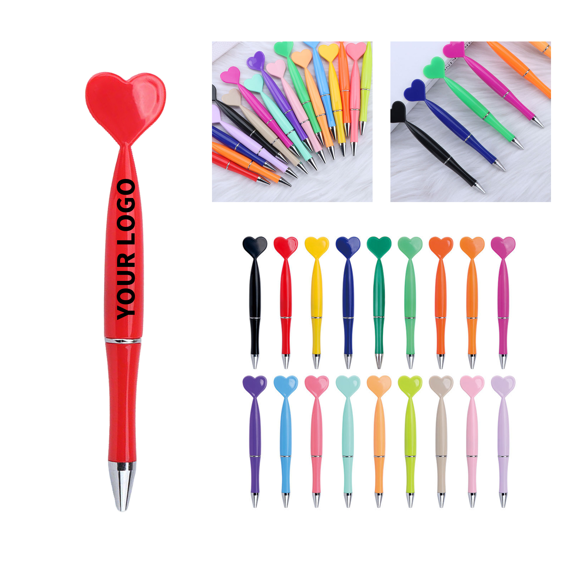 Heart Shape Ballpoint Pen With Custom Barrel Print 9