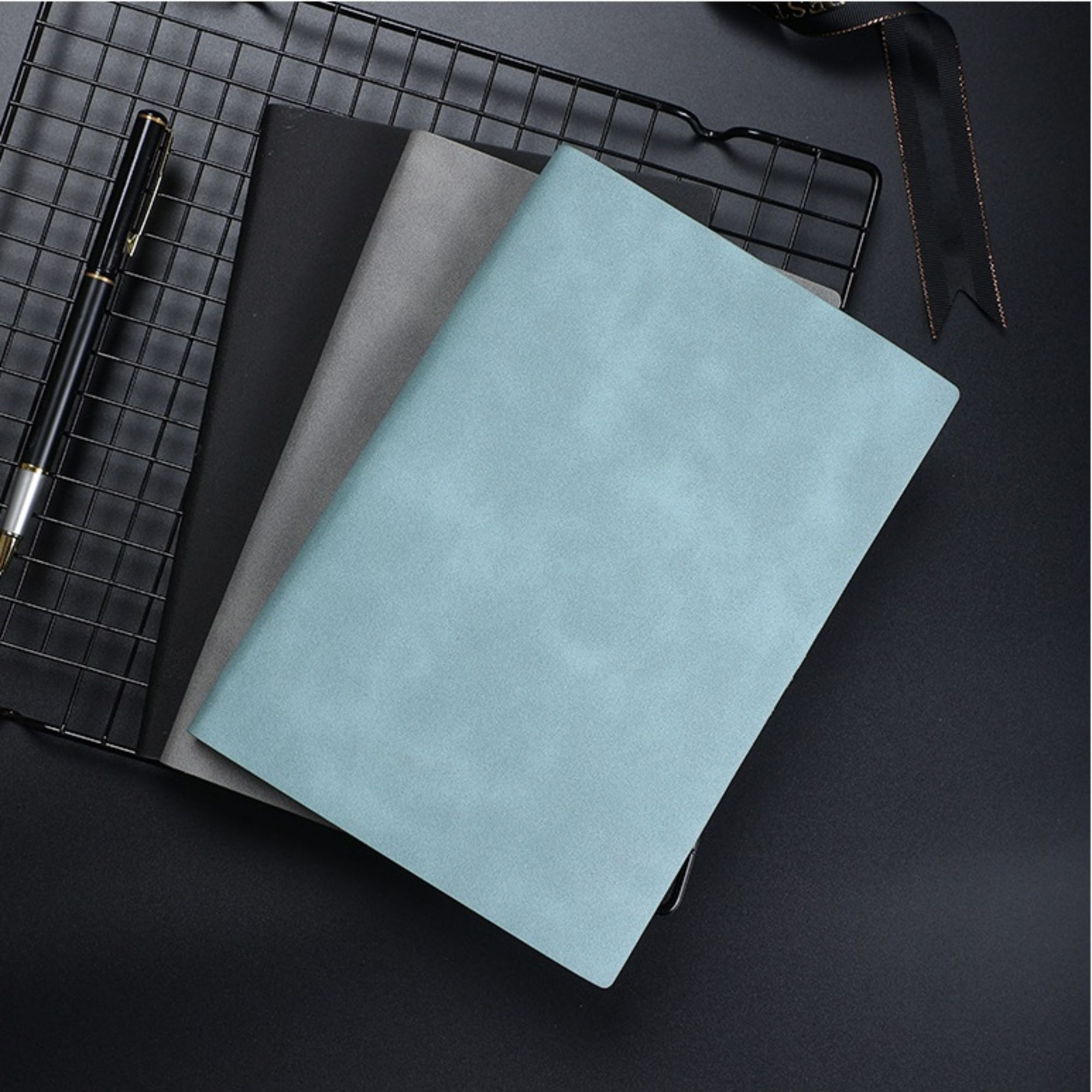 5.8"x8.3" 200 Pages Classic Notebook With Leather Cover 6