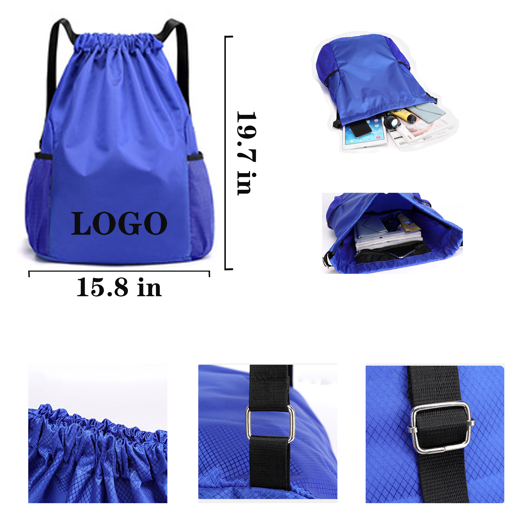 Customizable Large Capacity Drawstring Pocket 1