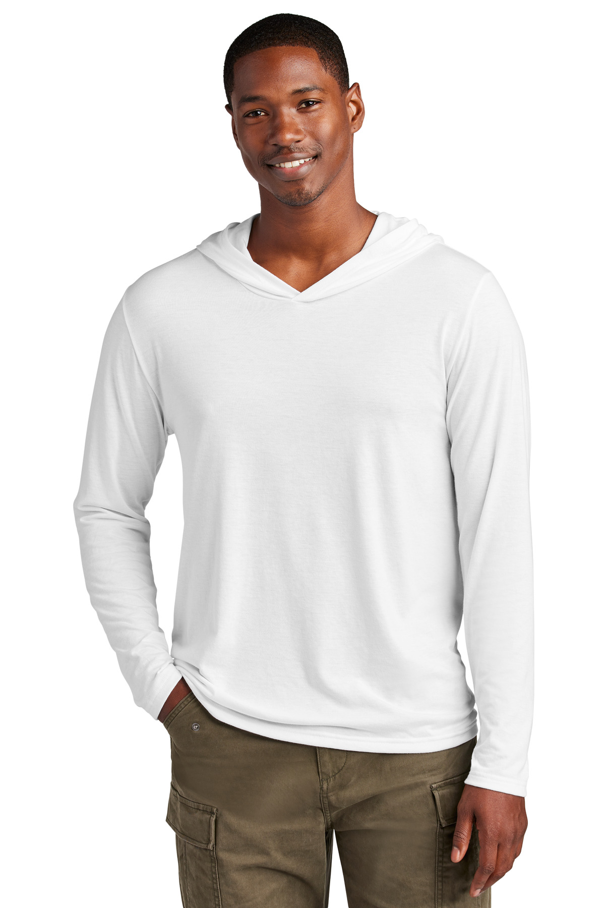 District Perfect Tri Long Sleeve Hoodie. DM139, custom hoodie or sweatshirt with logo imprint 23