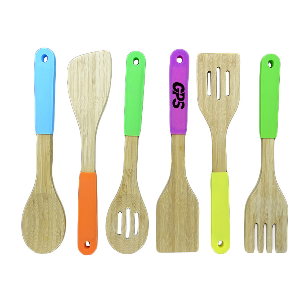 12 " Bamboo shovel with Silicone Handle Set 3