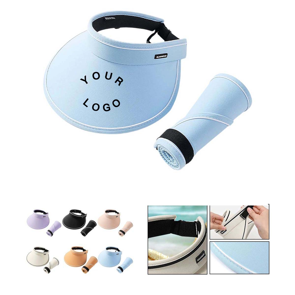 Wide Brim Sun Visor Hat with UV Protection 2
