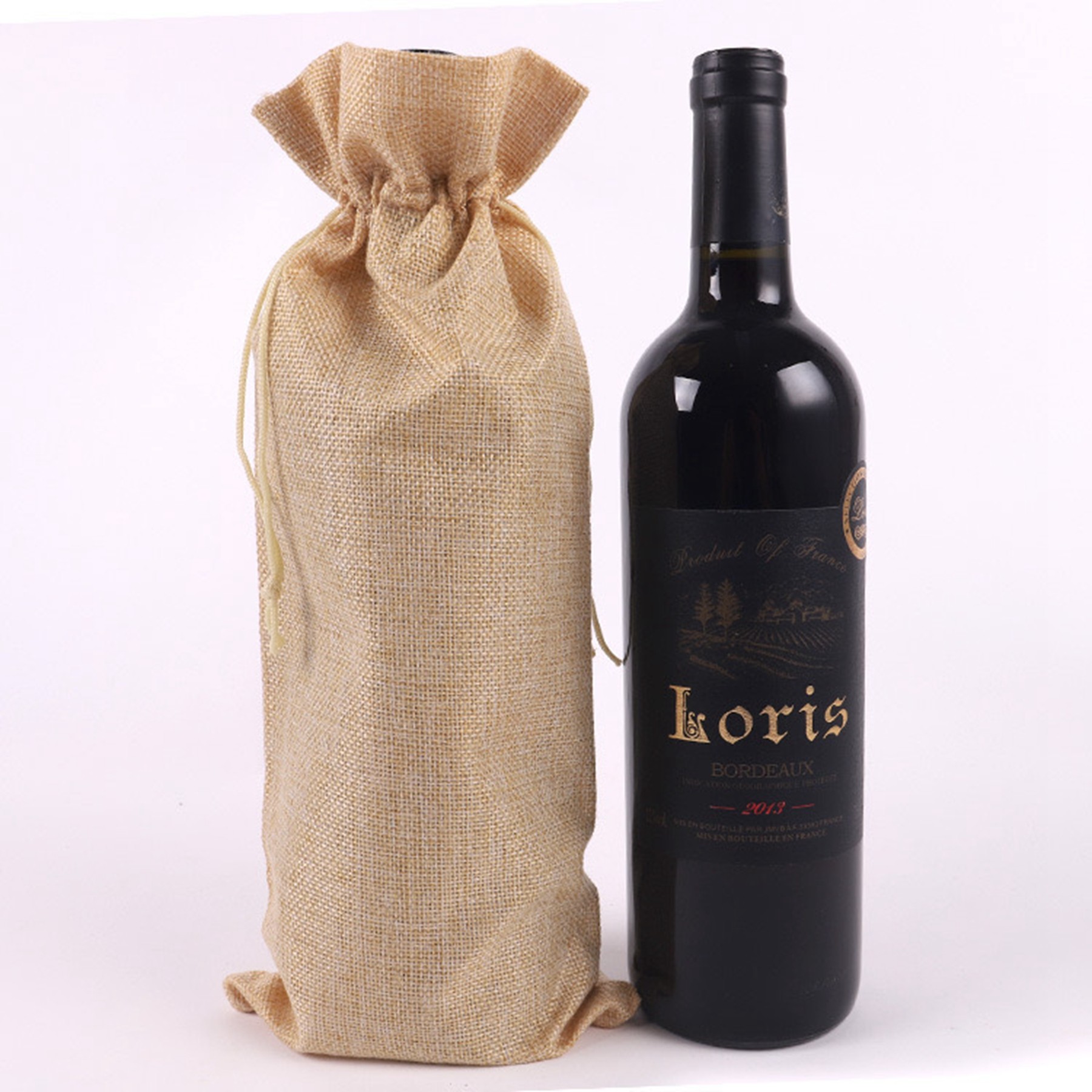 Linen Wine Gift Bag 5