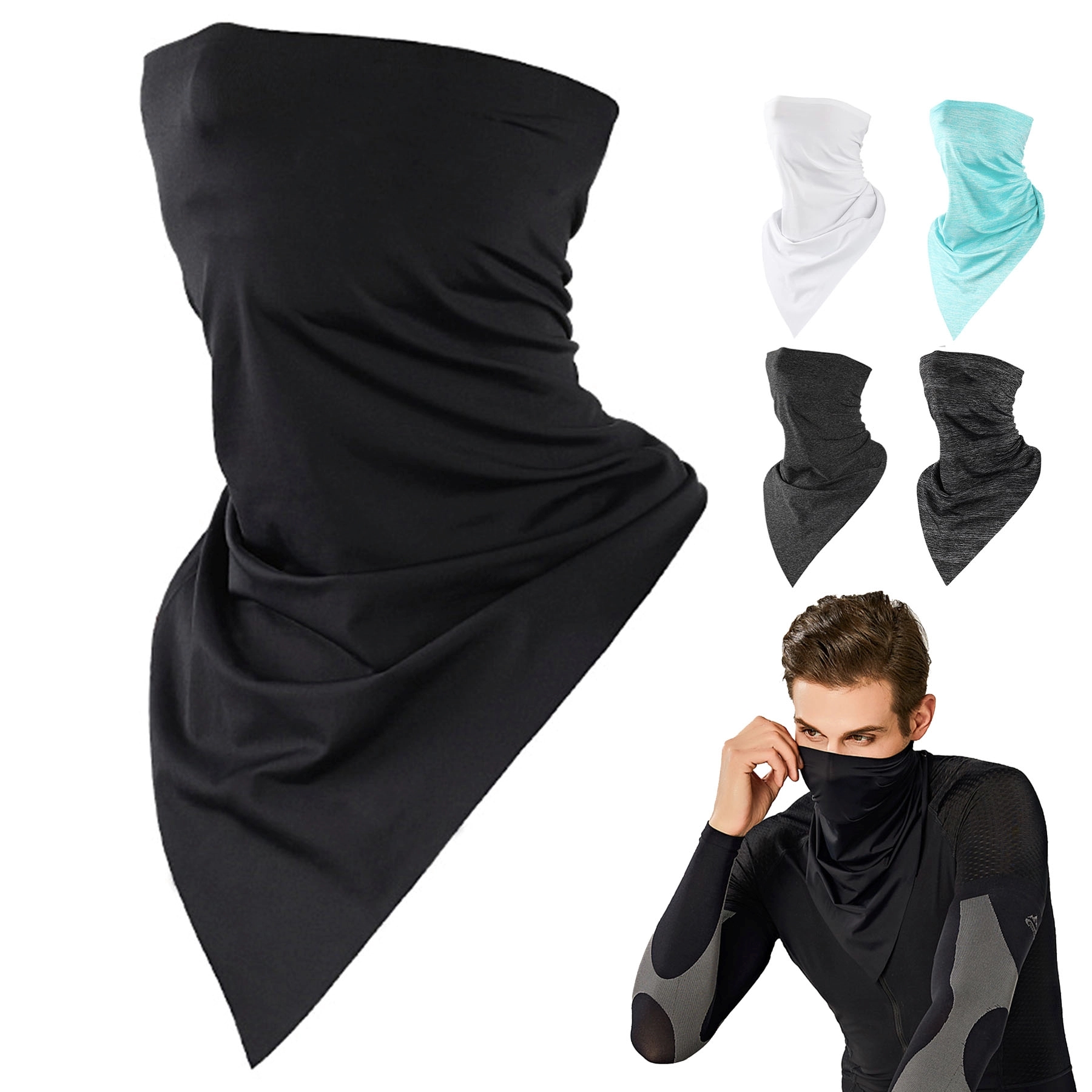 Ice Silk Sunscreen Triangle Towel Infinity Scarf 3