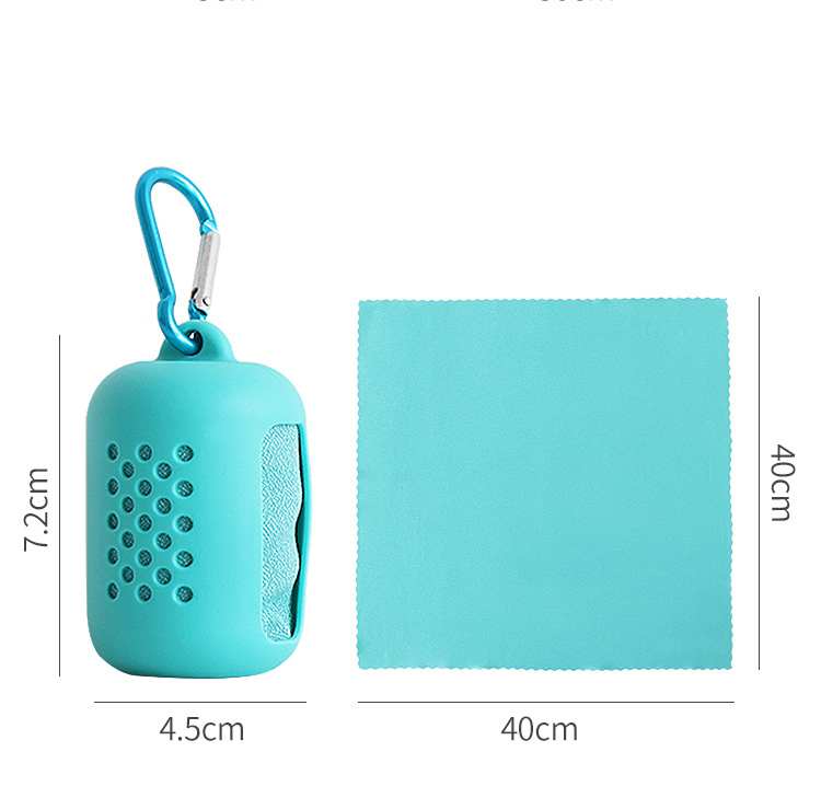 Breathable Cooling Sports Chilly Towel / Silicone Case And Hook Up 4