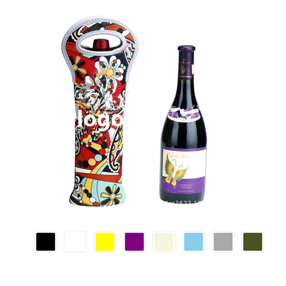 Neoprene Wine Bottle Sleeve w/Handle 2
