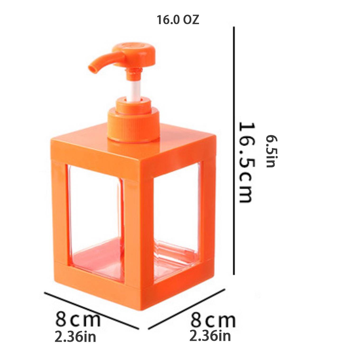 16oz Square pump bottle dispenser 3