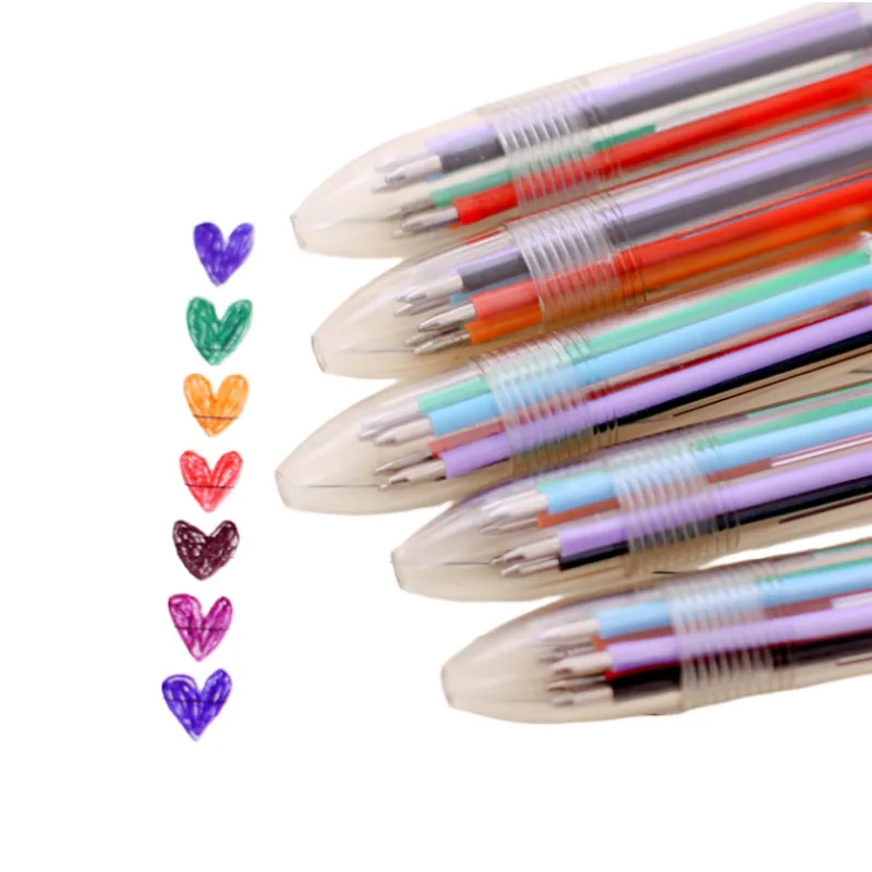 6 Color Retractable Ballpoint Pens 1