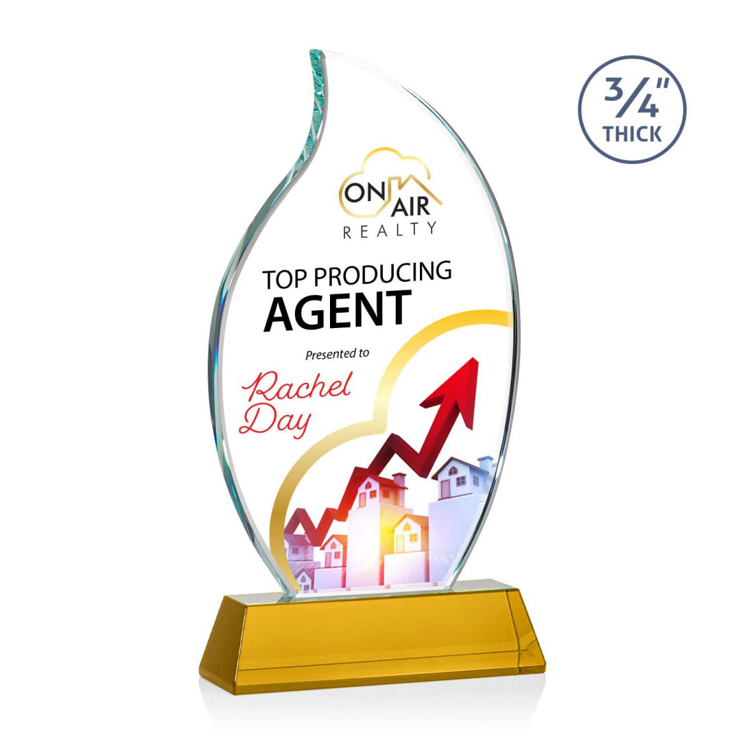 Croydon VividPrint™ Award on Newhaven Base - Amber 3