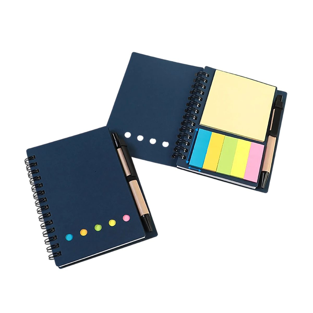 Recycled Cover Notebook with Sticky Notes Set 6