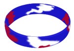 Swirl Debossed Silicone Wristband Keychain 2
