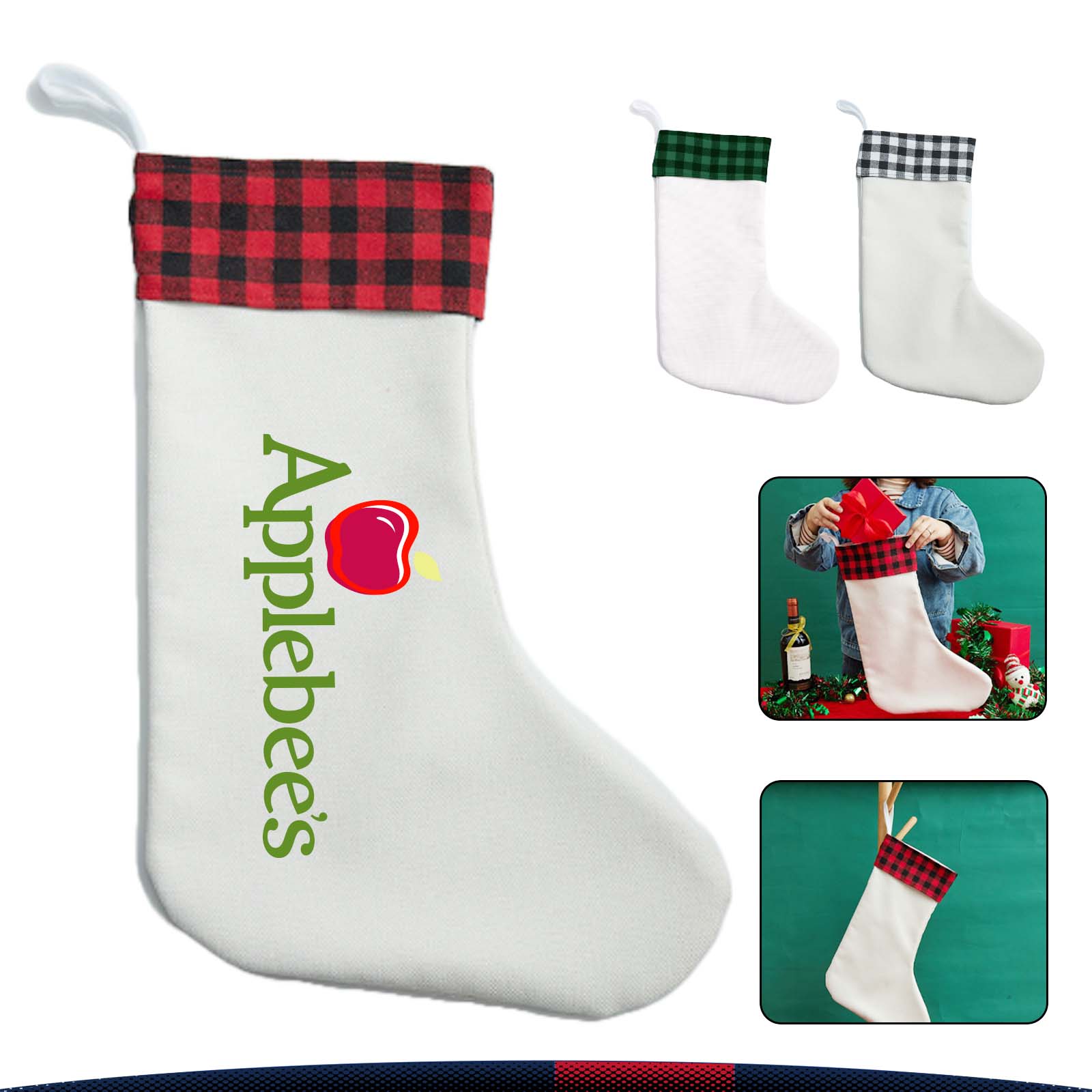 Checked Christmas Socks 4