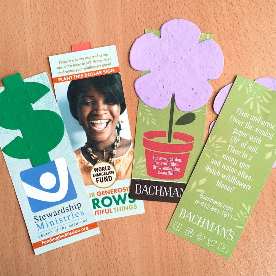 Double-Sided Small Eco Bookmark With Shape 7
