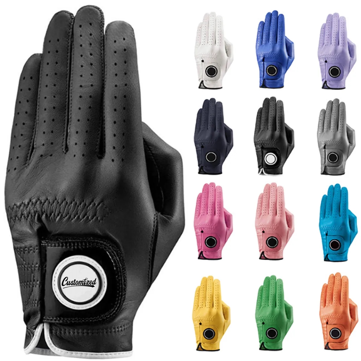 Premium Sheepskin Leather Golf Glove with Custom Logo 7