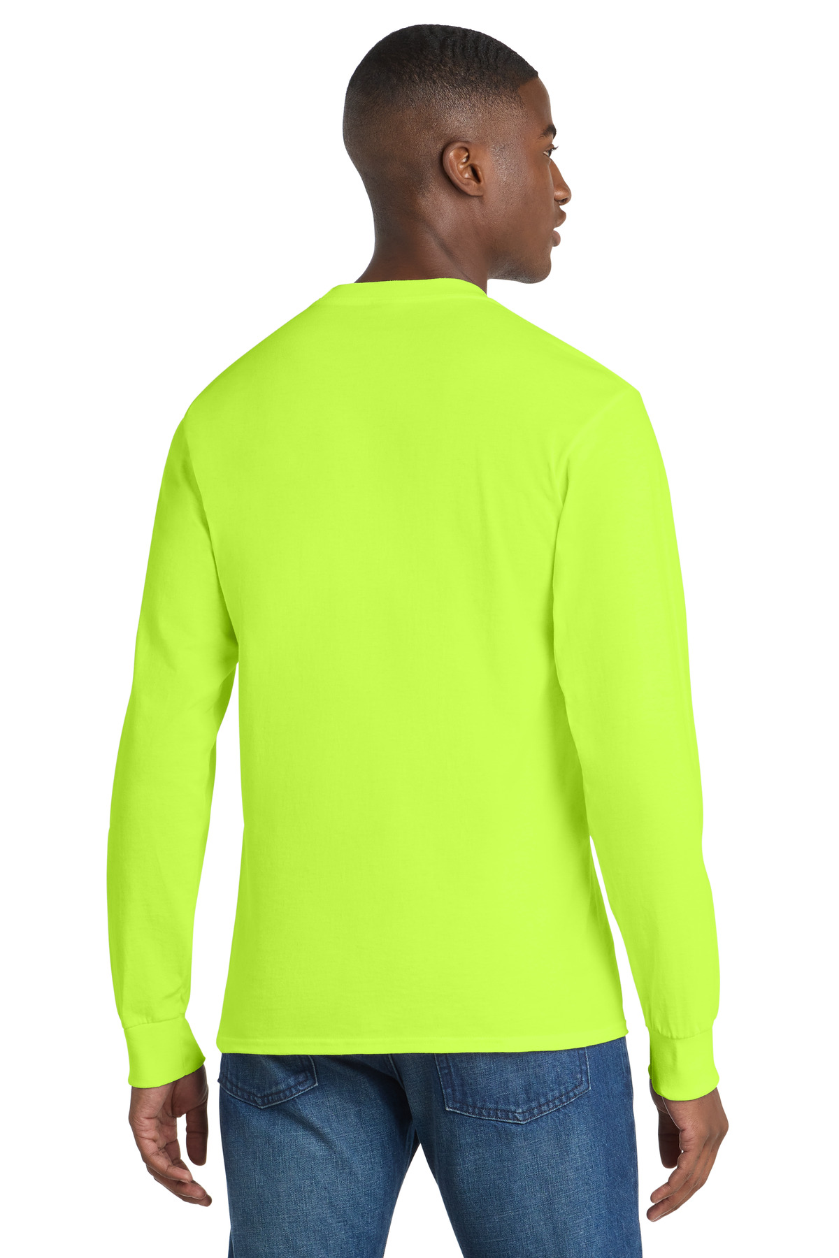 Port & Co Long Sleeve Essential Pocket Tee. PC61LSP 58