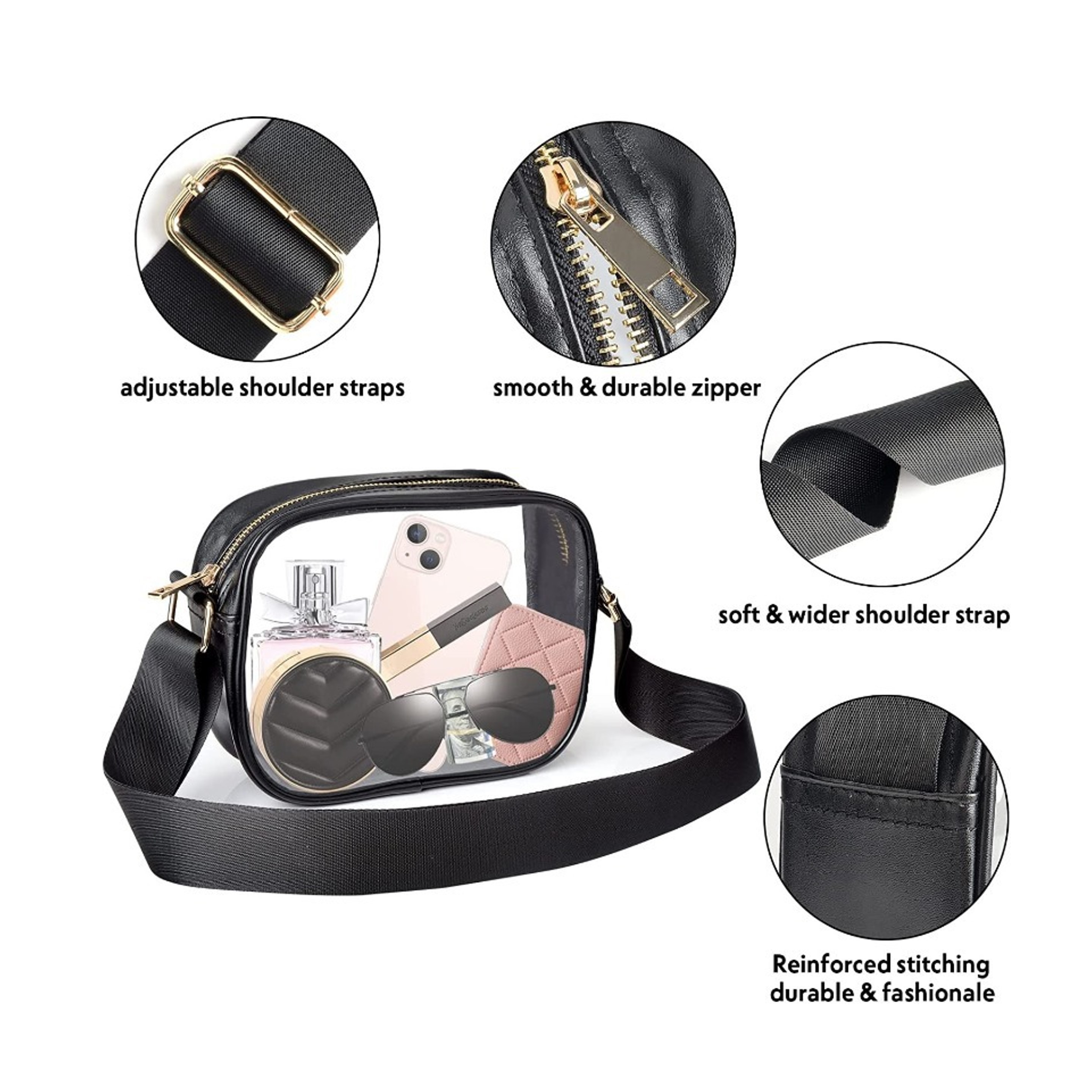Clear Crossbody Bag (direct import) 2