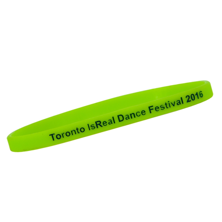 1/4" Rush Debossed Silicone Wristband with Colorfill 2