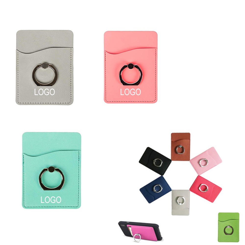 PU Leather Cellphone Wallet With Ring Stand 1