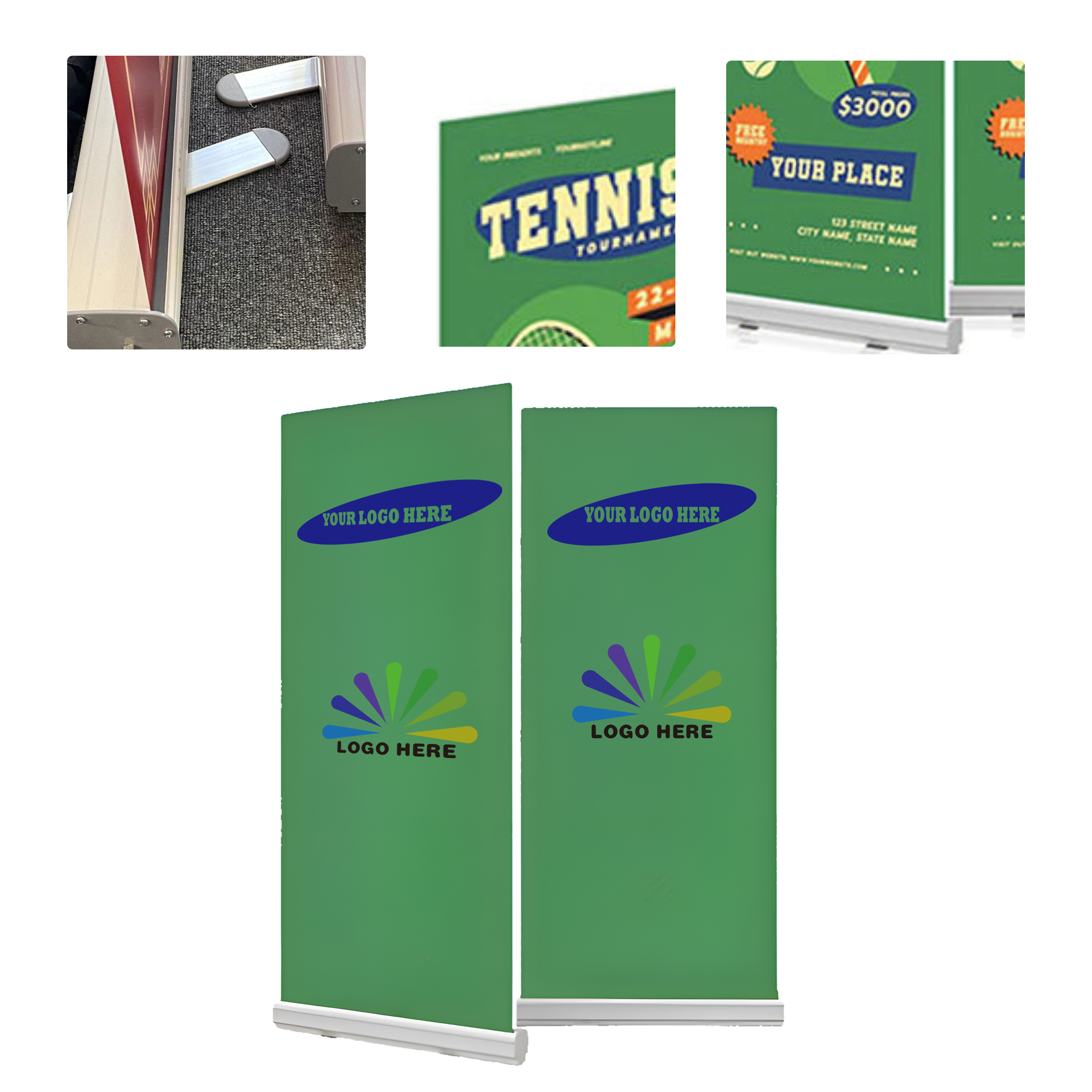 MOQ3 Personalized Aluminum Roll Up Banner Stand 1