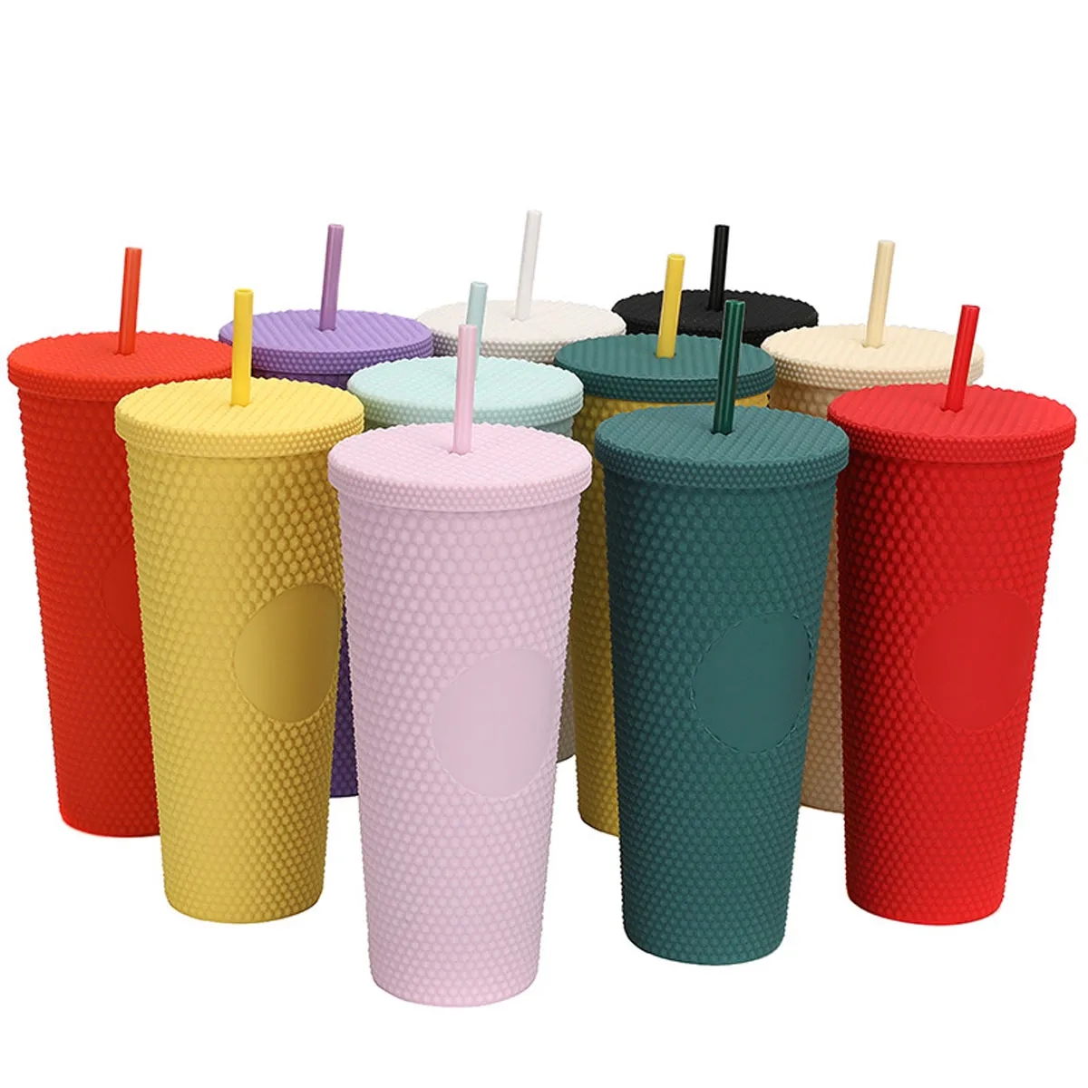 24 Oz Studded Tumbler with Straw and Lid 2