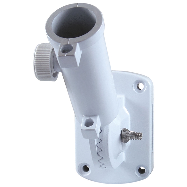 Adjustable White Cast Aluminum Bracket for 1" Flagpole 2