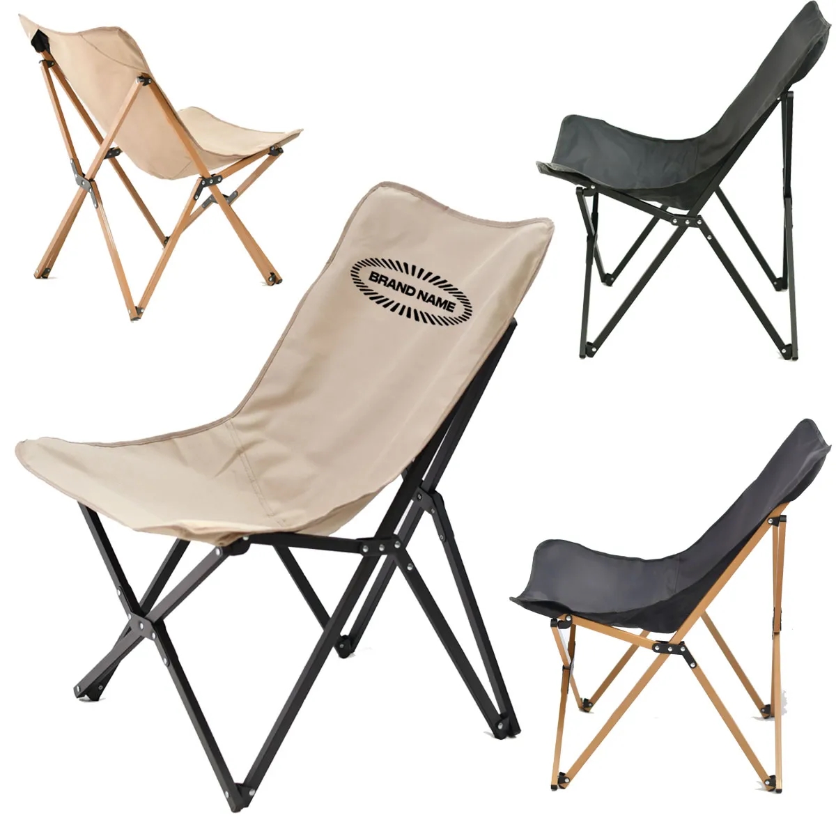Outdoor Portable Camping Butterfly Chair with Carry Bag 2