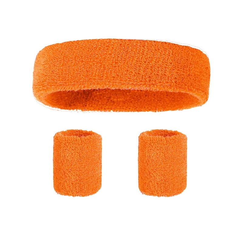 Sweat Absorbing Headband Wristband Set 6