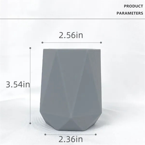 Silicone pen holder simple geometric white desktop storage 3