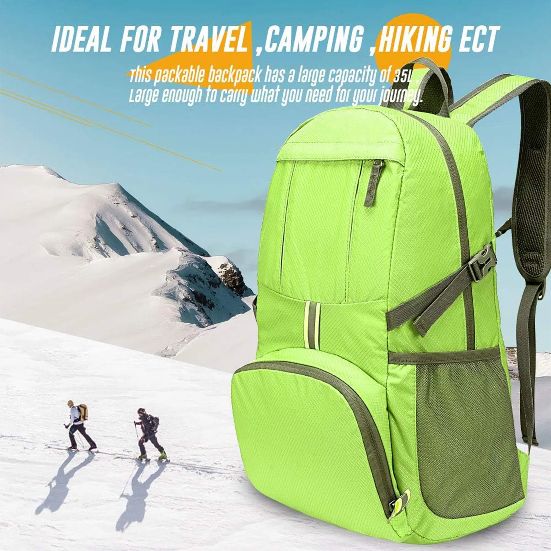 Large Capacity Foldable Hiking Backpack 6