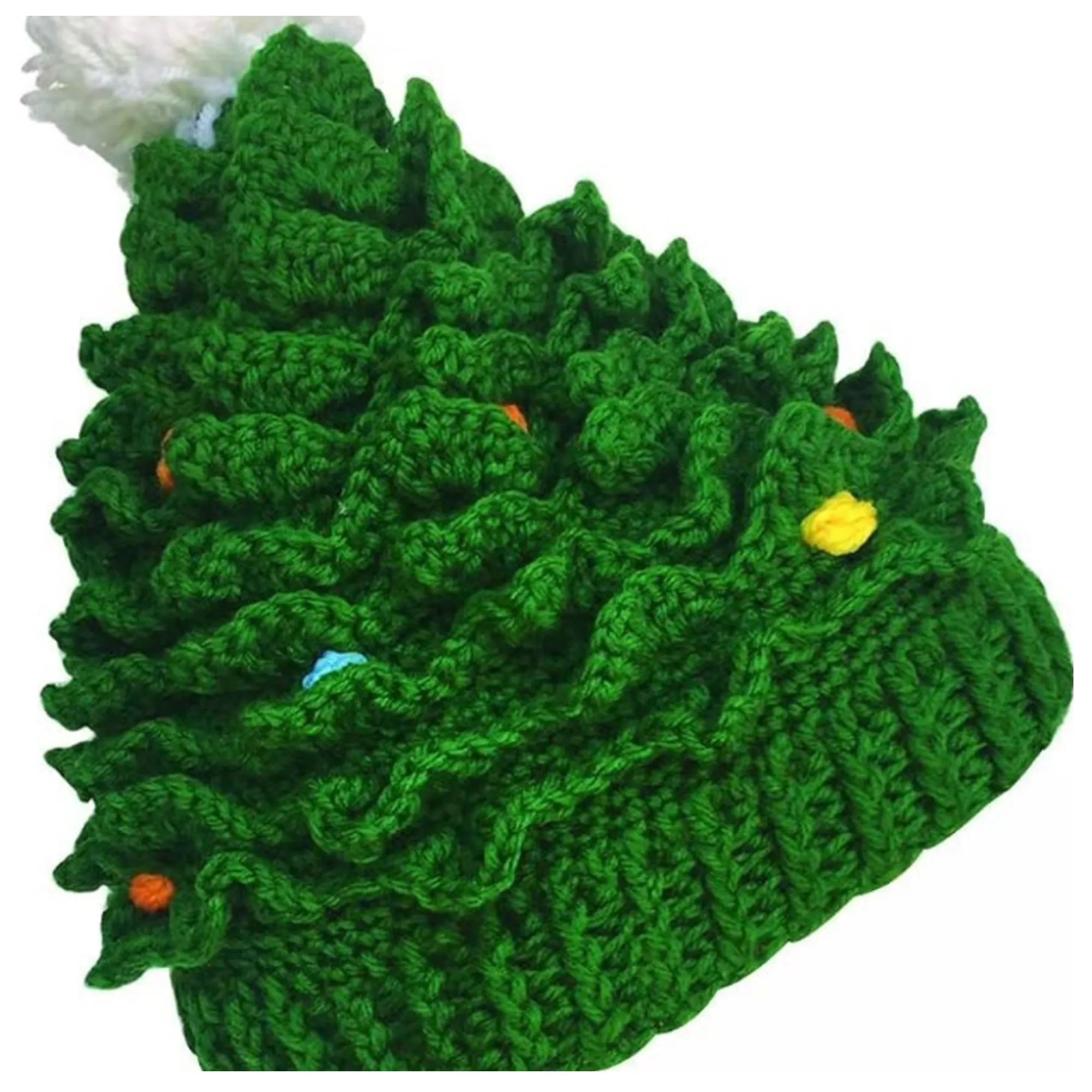 Christmas Tree het Hat With Pom-Pom 9
