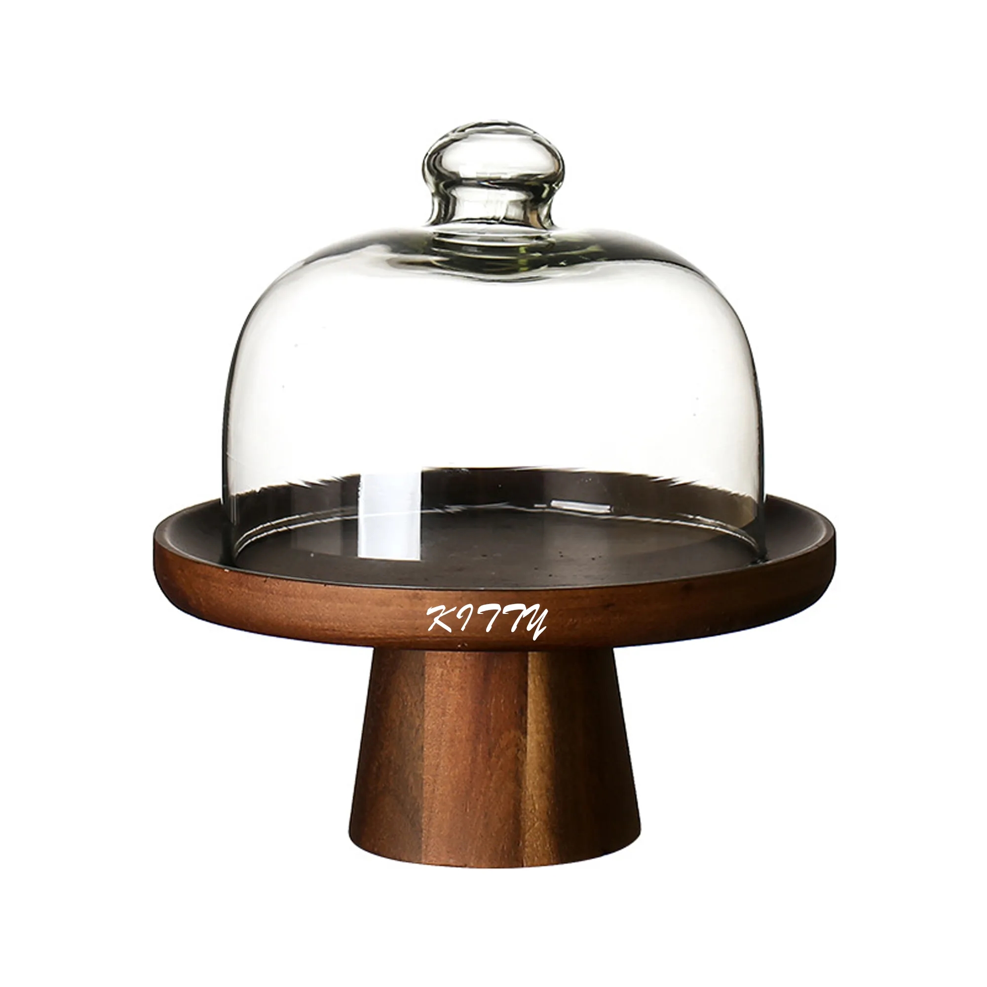 Household Acacia Wood Cake Tray 3